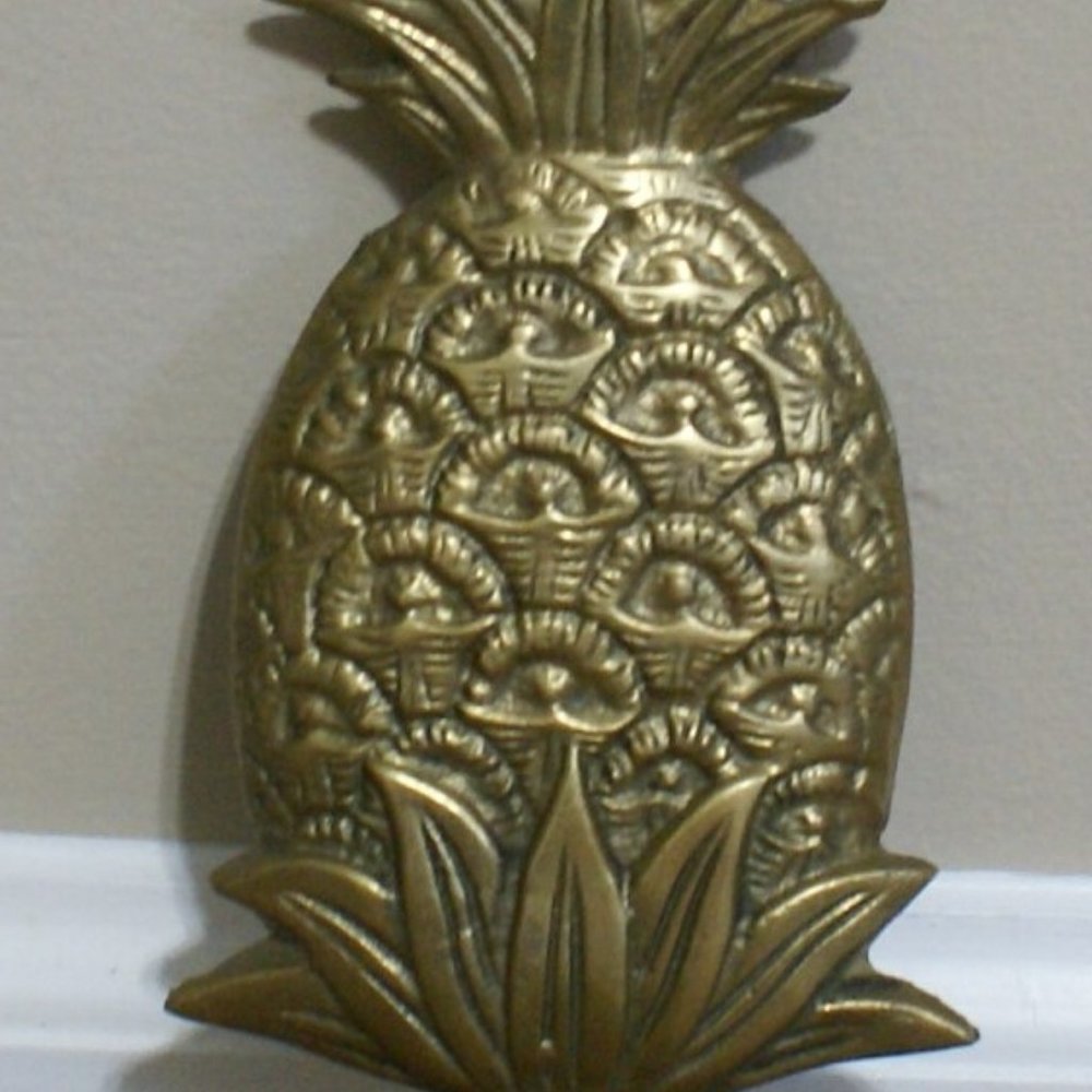 Vintage Brass Pineapple Wall Sconce Candle Holder